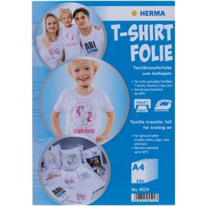 HERMA 4524 Film transfert T-shirt A4 pour textiles clairs...