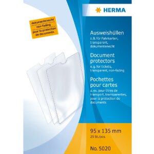 HERMA 5020 Pochettes 95x135 mm pour cartes de...