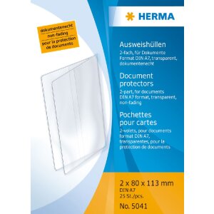 HERMA 5041 Pochette pour carte didentité DIN A7...