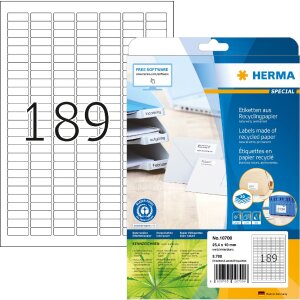 HERMA 10700 Étiquettes papier recyclé A4...