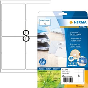 HERMA 10705 Étiquettes papier recyclé A4...