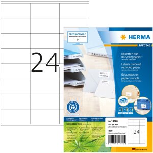 HERMA 10728 Étiquettes en papier recyclé A4...