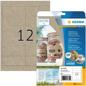 HERMA 10754 Étiquettes papier silphie brun naturel...