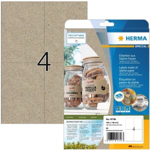 HERMA 10756 Étiquettes papier silphie A4 105 x 148...