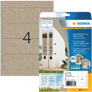 HERMA 10760 Étiquettes classeur 192 x 61 mm brun...