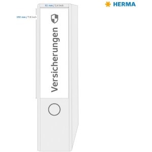 HERMA 10760 Étiquettes classeur 192 x 61 mm brun naturel adhésives en permanence 80 pcs.