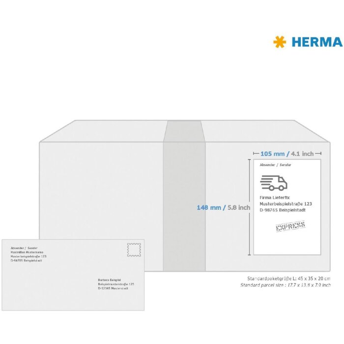 HERMA 10773 Étiquettes résistantes aux intempéries A4 105x148 mm blanc 320 étiquettes