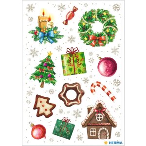 HERMA 15502 Autocollants décoratifs Motifs de Noël Set multicolore