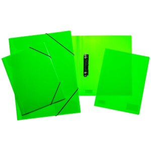 HERMA 19658 Farde à relier A4 PP vert fluo Robuste élastique