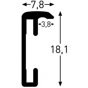 Cadre alu Nielsen Accent 59,4x84,1 cm argent mat