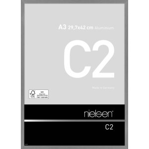 Cadre photo en aluminium Nielsen C2 structure gris mat...