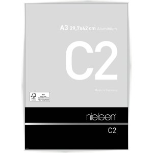 Cadre photo en aluminium Nielsen C2 blanc brillant...