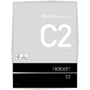 Cadre photo en aluminium Nielsen C2 blanc brillant 30x40...