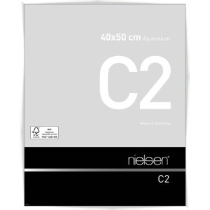 Cadre photo en aluminium Nielsen C2 blanc brillant 40x50...