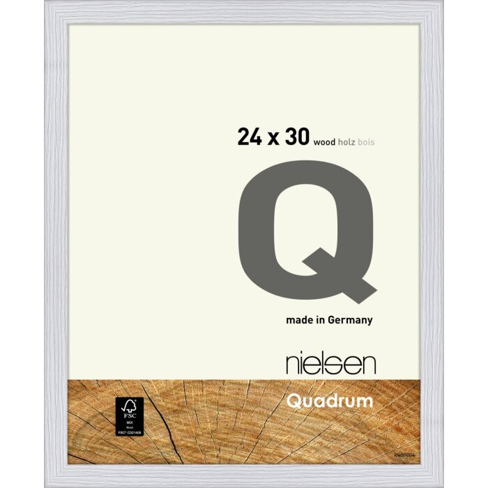 Cadre interchangeable en bois Nielsen Quadrum 24x30 cm blanc neige