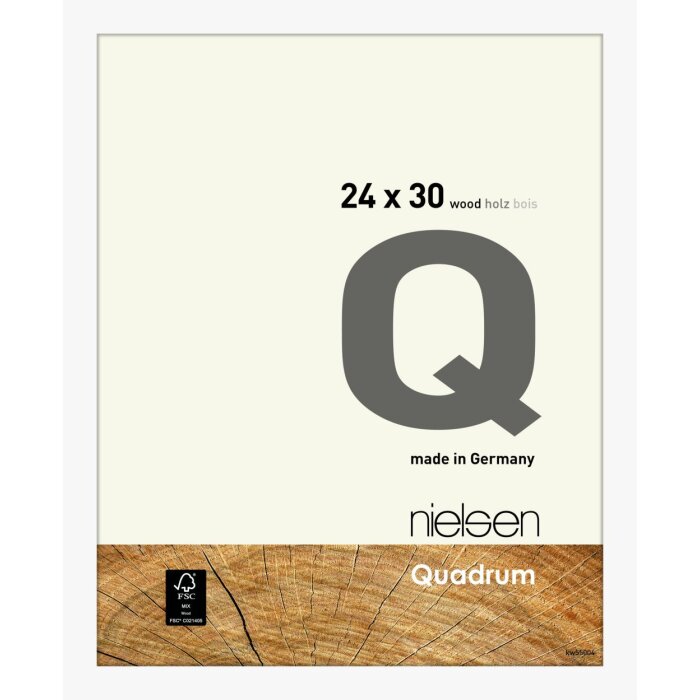 Cadre interchangeable en bois Nielsen Quadrum 24x30 cm blanc opaque