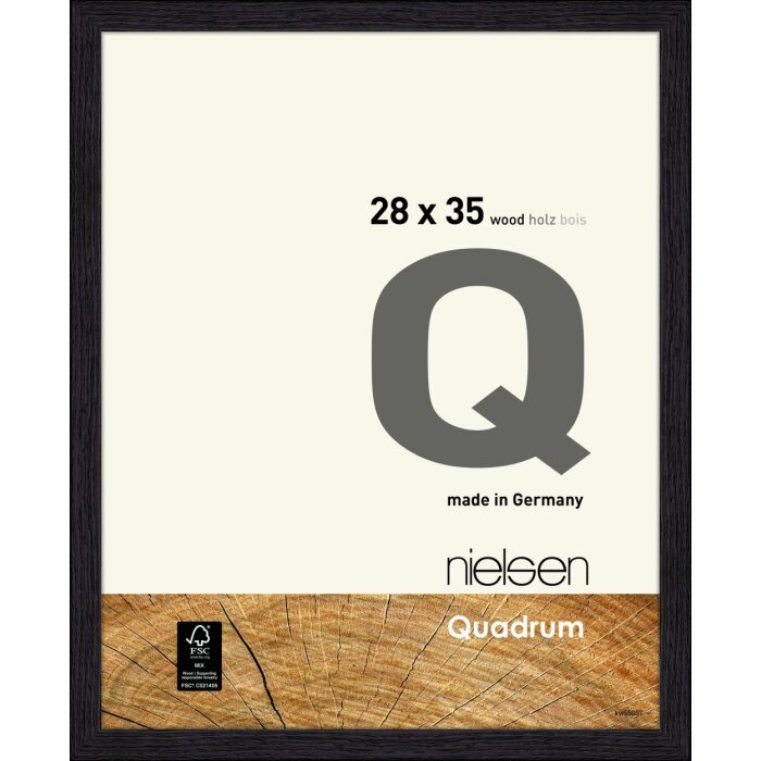 Cadre interchangeable en bois Nielsen Quadrum 28x35 cm noir corbeau