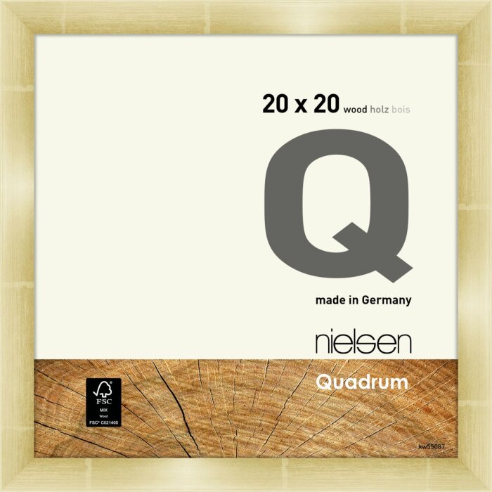 Cadre interchangeable en bois Nielsen Quadrum 20x20 cm or