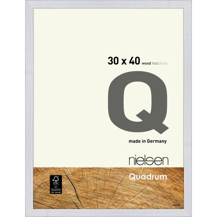 Cadre interchangeable en bois Nielsen Quadrum 30x40 cm blanc neige