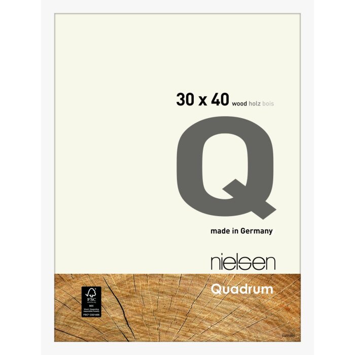 Cadre interchangeable en bois Nielsen Quadrum 30x40 cm blanc opaque