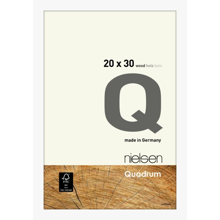 Cadre interchangeable en bois Nielsen Quadrum 20x30 cm blanc opaque