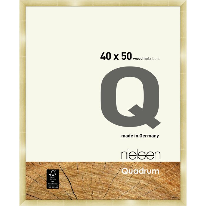 Cadre interchangeable en bois Nielsen Quadrum 40x50 cm or