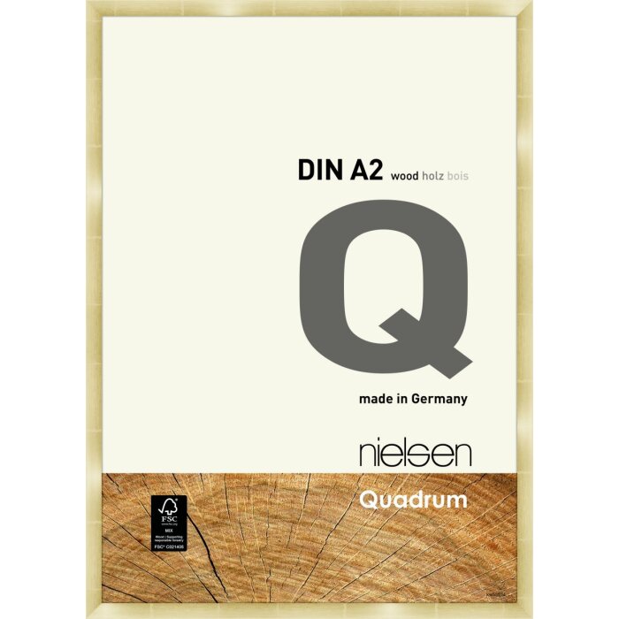 Cadre interchangeable en bois Nielsen Quadrum 42x59,4 cm or