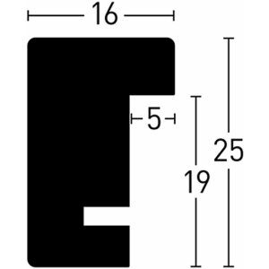 Cadre interchangeable en bois Nielsen Quadrum 42x59,4 cm or