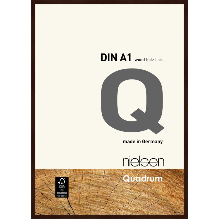 Cadre interchangeable en bois Nielsen Quadrum 59,4x84,1 cm wengé