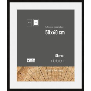 Cadre photo en bois Nielsen Skava noir 50x60 cm avec...