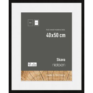 Cadre photo en bois Nielsen Skava noir 40x50 cm avec...