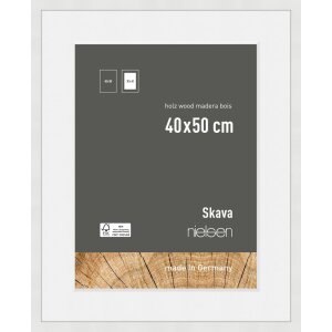 Cadre photo en bois Nielsen Skava blanc 40x50 cm avec...