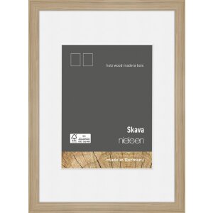 Cadre photo en bois Nielsen Skava blanc 42x59,4 cm avec passe-partout 29,7x42 cm