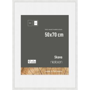 Cadre photo en bois Nielsen Skava blanc 50x70 cm avec...