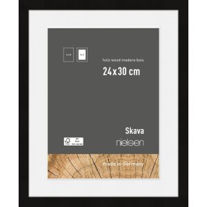 Cadre photo en bois Nielsen Skava noir 24x30 cm avec...