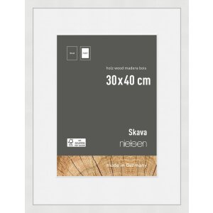 Cadre photo en bois Nielsen Skava blanc 30x40 cm avec...