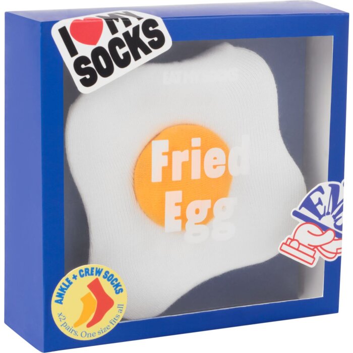 EatMySocks paquet de deux chaussettes Fried Egg