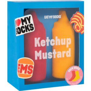 EatMySocks paquet de deux chaussettes Crew Ketchup &...