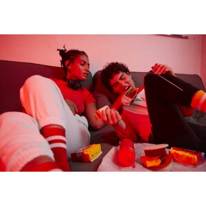 EatMySocks paquet de deux chaussettes Crew Ketchup & Mustard