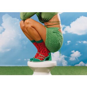 EatMySocks Chaussette longue Fresh Watermelon