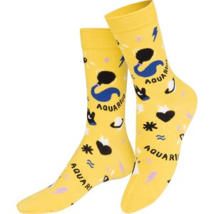 EatMySocks Crew Chaussettes Zodiac Aquarius Signe...