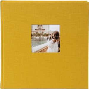 Goldbuch Album photo Bella Vista moutarde 25x25 cm 60 pages blanches