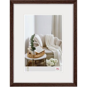 Cadre photo Walther Hygge 30x40 cm noyer MDF avec bord...