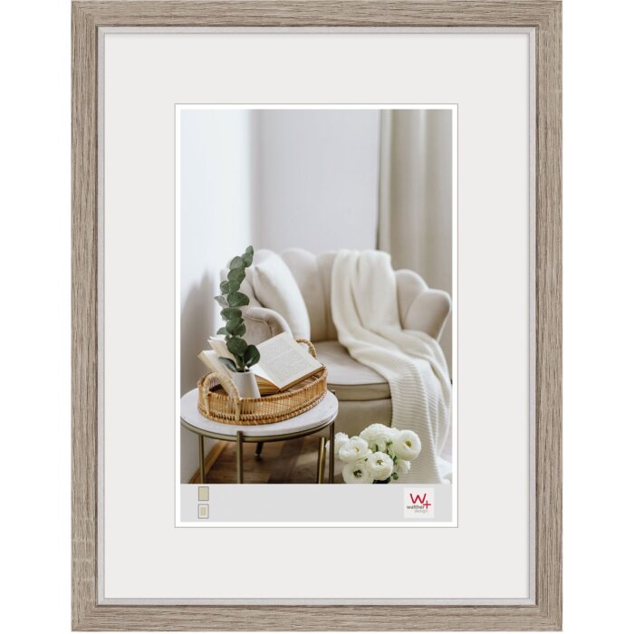 Walther cadre en bois MDF Hygge 40x50 cm gris