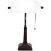 LumiLamp 5LL-5686 Lampe de table blanche 26x16x40 cm E27-max 1x40W Lampe de banquier