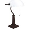 LumiLamp 5LL-5686 Lampe de table blanche 26x16x40 cm E27-max 1x40W Lampe de banquier