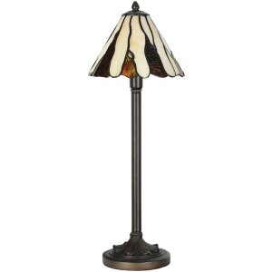 LumiLamp 5LL-6316 Lampe de table Tiffany Beige Ø 20x60 cm E14-max 1x40W