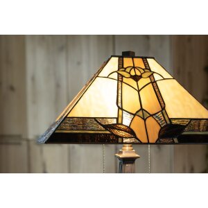 LumiLamp 5LL-6320 Lampe de table Tiffany Beige 45x45x80 cm E27-max 2x60W