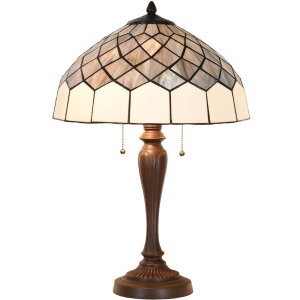 LumiLamp 5LL-6330 Lampe de table Tiffany Gris Ø...