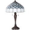 LumiLamp 5LL-6330 Lampe de table Tiffany Gris Ø 40x58 cm E27-max 2x60W